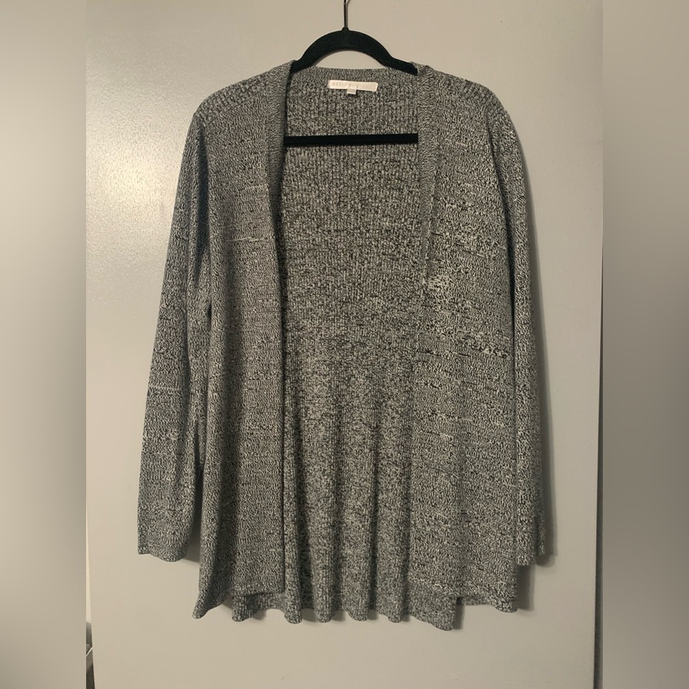 Design History Charcoal Open-Front Cardigan